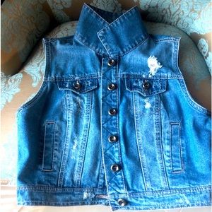 Highway Blue Denim Jean Vest Size Large